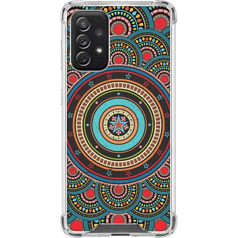 Infinite Circle Colored Galaxy A72 5G Clear Case