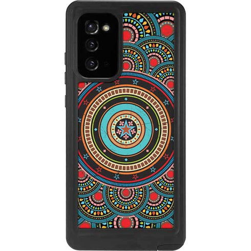 Infinite Circle Colored Galaxy Note20 5G Waterproof Case