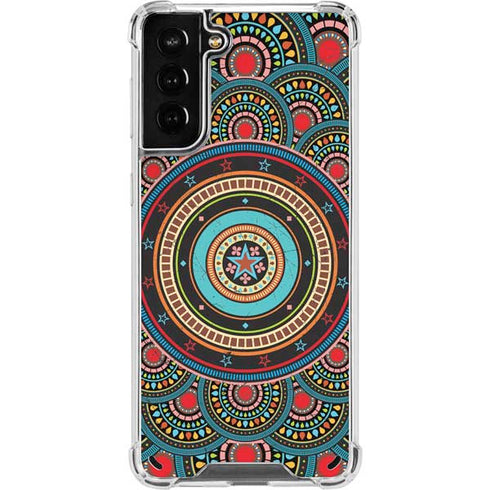 Infinite Circle Colored Galaxy S21 Plus 5G Clear Case