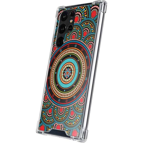 Infinite Circle Colored Galaxy S22 Ultra Clear Case