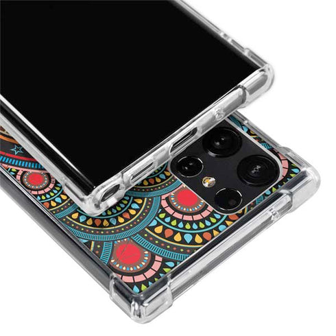 Infinite Circle Colored Galaxy S22 Ultra Clear Case