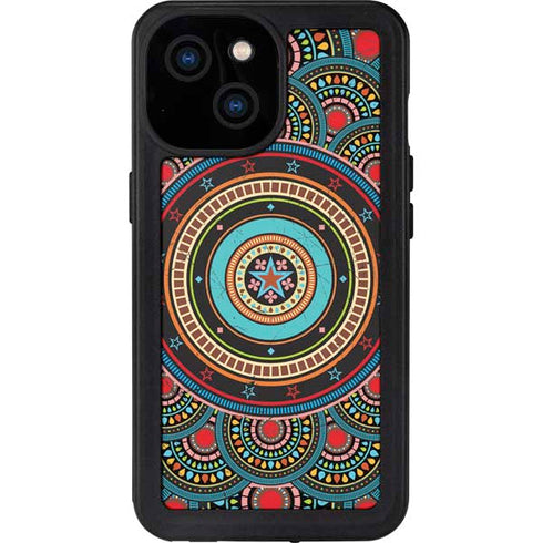 Infinite Circle Colored iPhone 13 Mini Waterproof Case