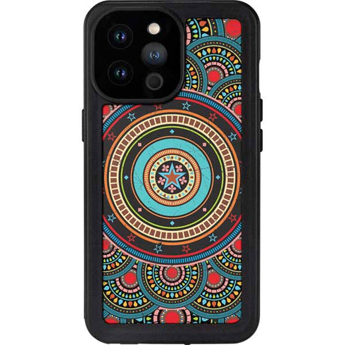 Infinite Circle Colored iPhone 14 Pro Max Waterproof Case