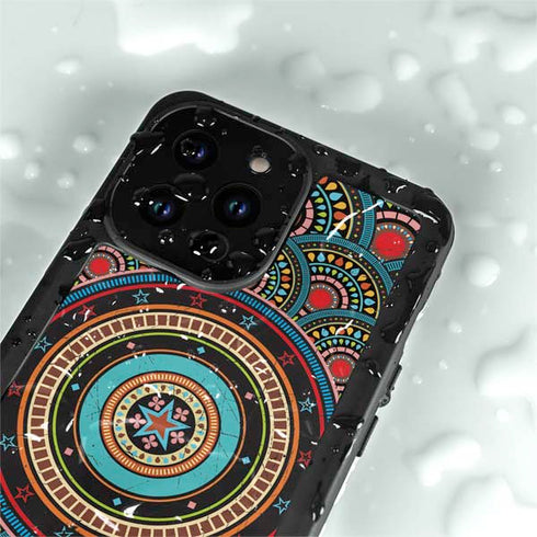Infinite Circle Colored iPhone 14 Pro Max Waterproof Case