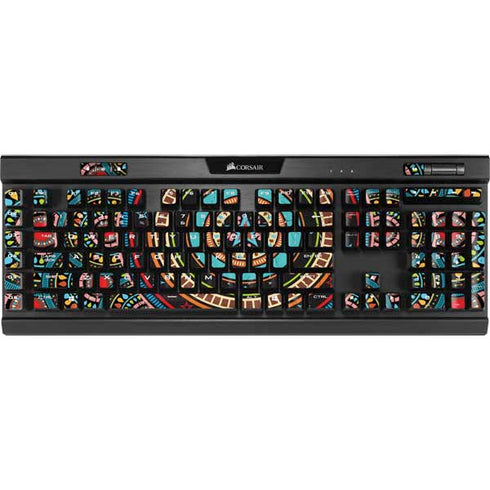 Infinite Circle Colored K95 RGB PLATINUM Mechanical Gaming Keyboard Skin