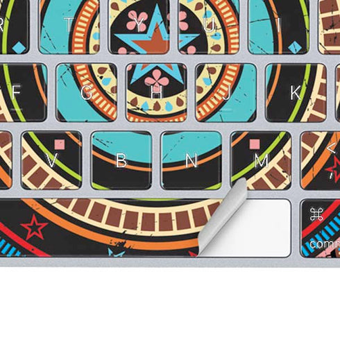 Infinite Circle Colored Magic Keyboard Skin