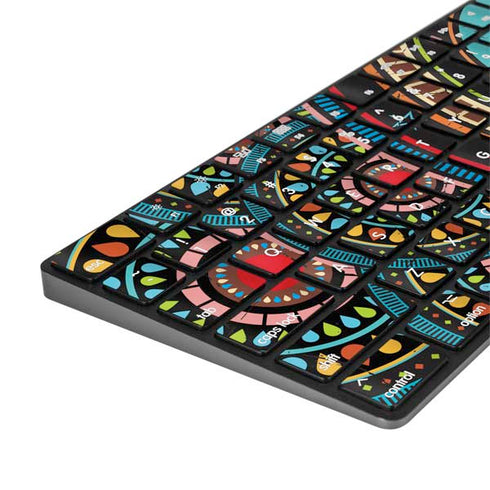 Infinite Circle Colored Magic Keyboard with Numeric Keypad Skin