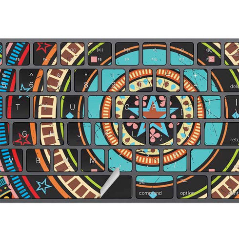Infinite Circle Colored Magic Keyboard with Numeric Keypad Skin