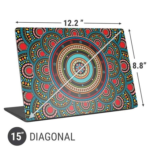 Infinite Circle Colored Universal Laptop 15in (12.2 x 8.8in) Skin