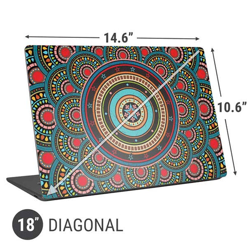 Infinite Circle Colored Universal Laptop 18in (14.6 x 10.6in) Skin