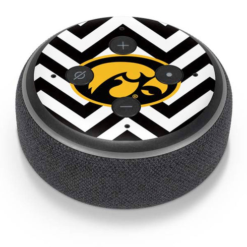 University of Iowa Hawkeyes Chevron Print Amazon Echo Dot Skin
