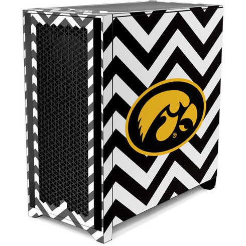 University of Iowa Hawkeyes Chevron Print Corsair 4000D Tempered Glass Mid-Tower ATX Case Skin