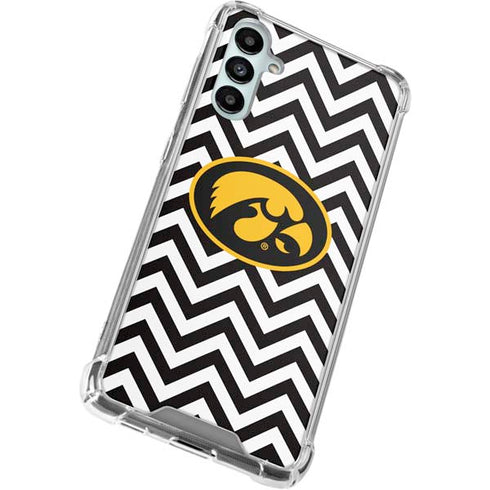 University of Iowa Hawkeyes Chevron Print Galaxy A14 5G Clear Case
