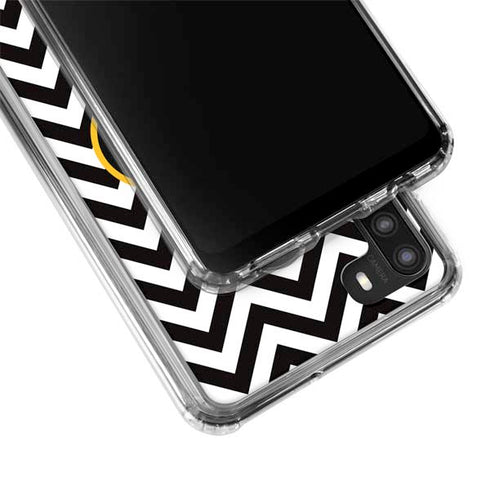 University of Iowa Hawkeyes Chevron Print Galaxy A21 Clear Case