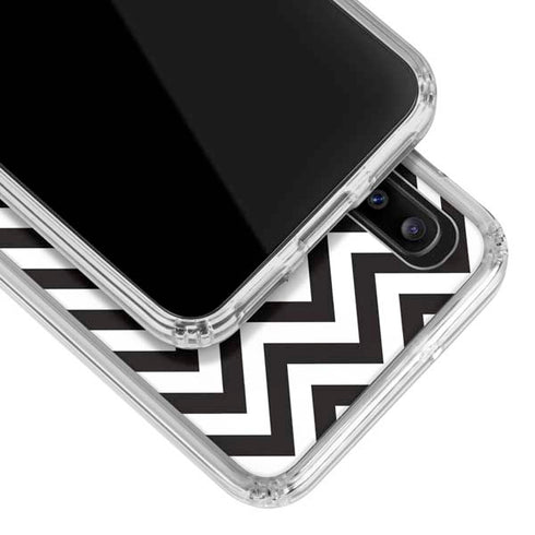 University of Iowa Hawkeyes Chevron Print Galaxy A30 Clear Case