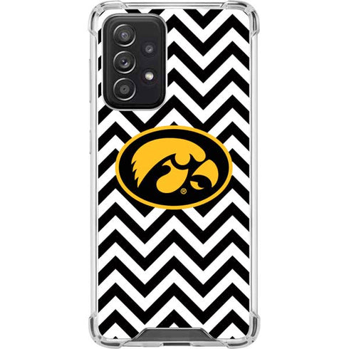 University of Iowa Hawkeyes Chevron Print Galaxy A52 5G Clear Case