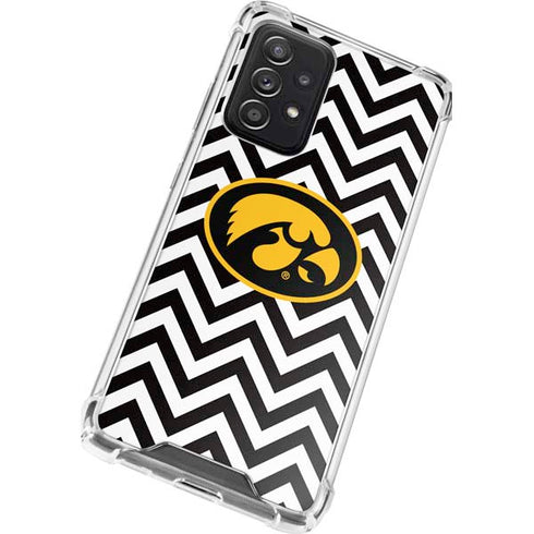 University of Iowa Hawkeyes Chevron Print Galaxy A52 5G Clear Case
