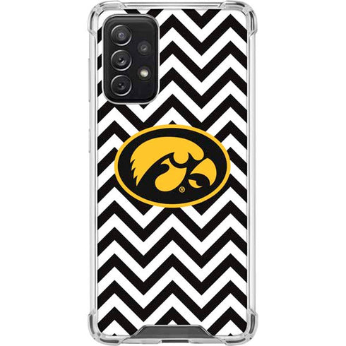 University of Iowa Hawkeyes Chevron Print Galaxy A72 5G Clear Case