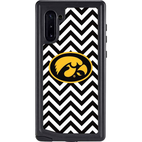 University of Iowa Hawkeyes Chevron Print Galaxy Note 10 Waterproof Case