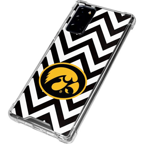 University of Iowa Hawkeyes Chevron Print Galaxy Note20 5G Clear Case