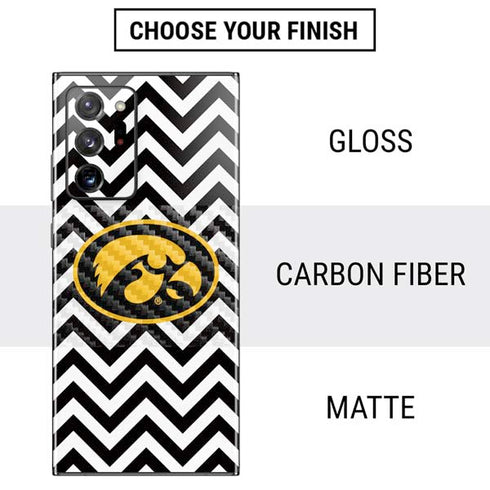 University of Iowa Hawkeyes Chevron Print Galaxy Note20 Ultra 5G Skin
