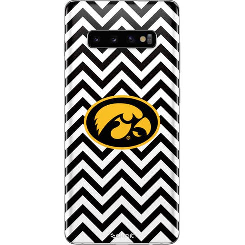 University of Iowa Hawkeyes Chevron Print Galaxy S10 Plus Skin
