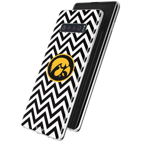 University of Iowa Hawkeyes Chevron Print Galaxy S10 Plus Skin