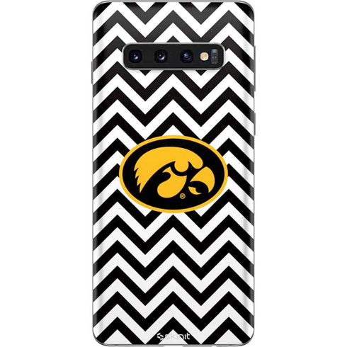 University of Iowa Hawkeyes Chevron Print Galaxy S10 Skin