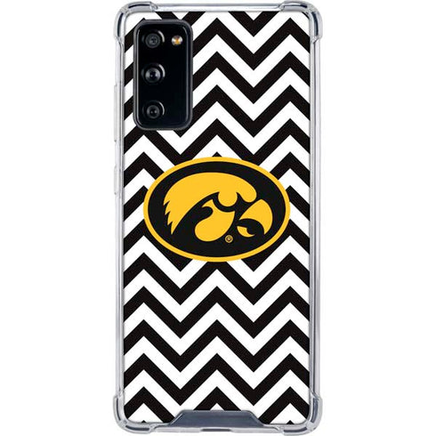 University of Iowa Hawkeyes Chevron Print Galaxy S20 FE Clear Case