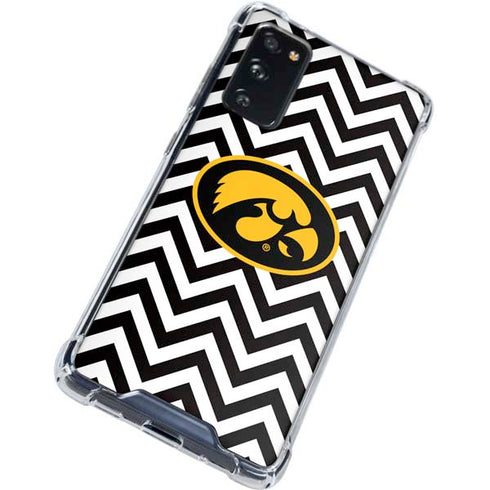 University of Iowa Hawkeyes Chevron Print Galaxy S20 FE Clear Case