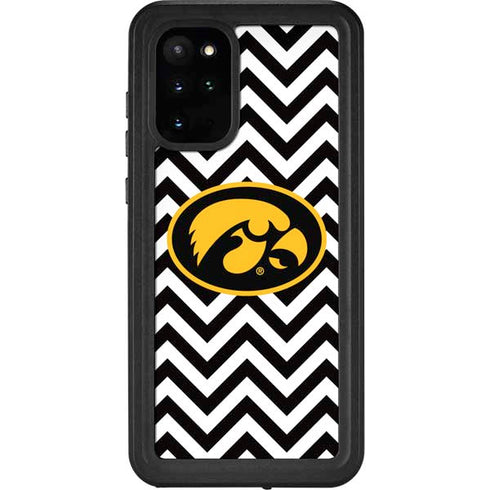 University of Iowa Hawkeyes Chevron Print Galaxy S20 Plus Waterproof Case