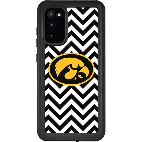 University of Iowa Hawkeyes Chevron Print Galaxy S20 Waterproof Case
