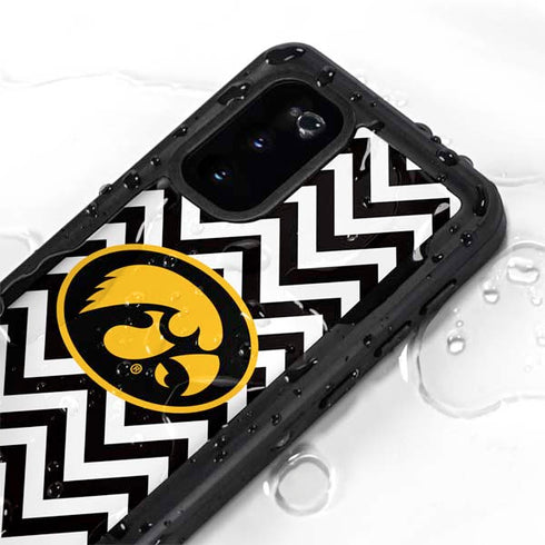 University of Iowa Hawkeyes Chevron Print Galaxy S20 Waterproof Case