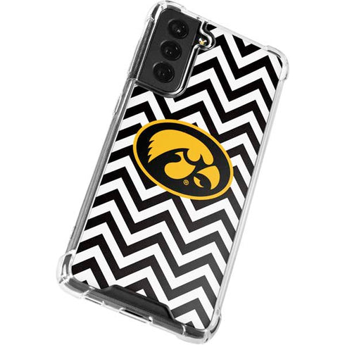 University of Iowa Hawkeyes Chevron Print Galaxy S21 FE Clear Case