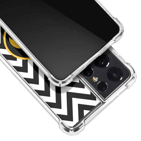 University of Iowa Hawkeyes Chevron Print Galaxy S21 Ultra 5G Clear Case