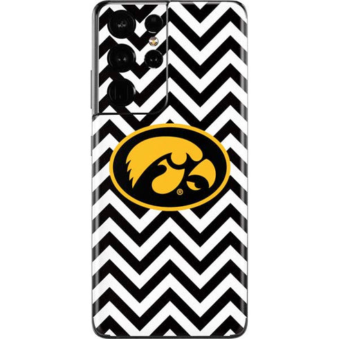 University of Iowa Hawkeyes Chevron Print Galaxy S21 Ultra 5G Skin