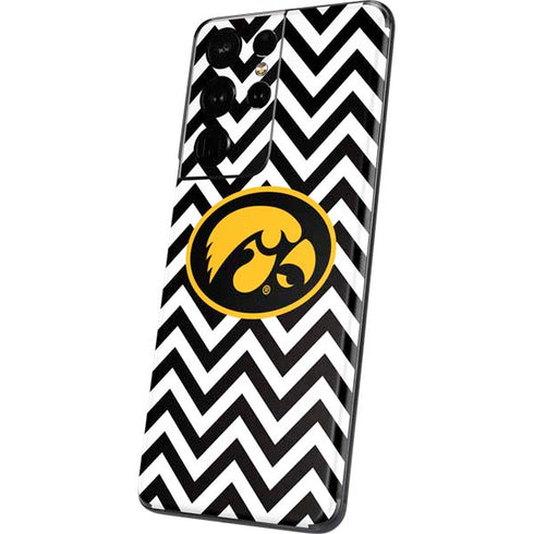 University of Iowa Hawkeyes Chevron Print Galaxy S21 Ultra 5G Skin