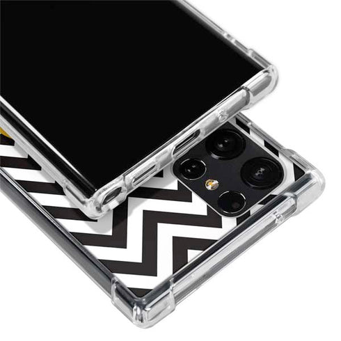 University of Iowa Hawkeyes Chevron Print Galaxy S22 Ultra Clear Case