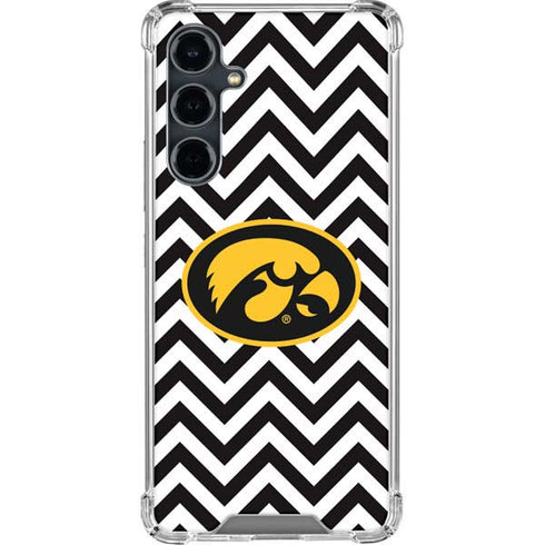 University of Iowa Hawkeyes Chevron Print Galaxy S23 FE Clear Case