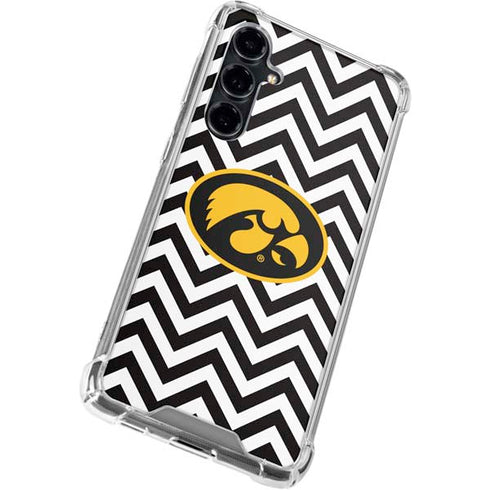 University of Iowa Hawkeyes Chevron Print Galaxy S23 FE Clear Case