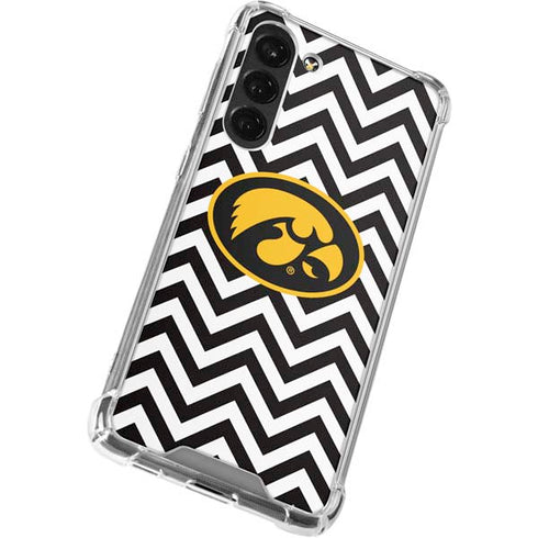 University of Iowa Hawkeyes Chevron Print Galaxy S23 Plus Clear Case