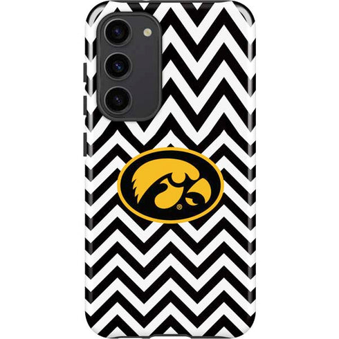 University of Iowa Hawkeyes Chevron Print Galaxy S23 Plus Pro Case