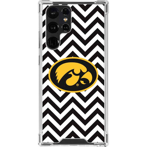 University of Iowa Hawkeyes Chevron Print Galaxy S24 Ultra Clear Case