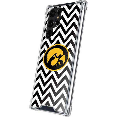 University of Iowa Hawkeyes Chevron Print Galaxy S24 Ultra Clear Case