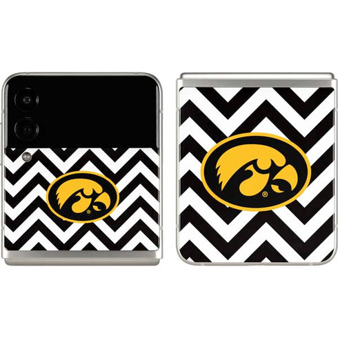 University of Iowa Hawkeyes Chevron Print Galaxy Z Flip3 5G Skin