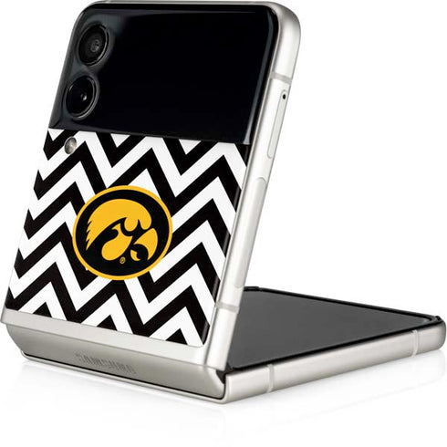 University of Iowa Hawkeyes Chevron Print Galaxy Z Flip3 5G Skin
