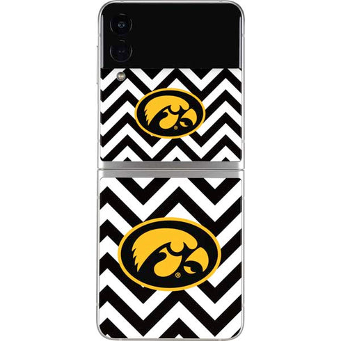 University of Iowa Hawkeyes Chevron Print Galaxy Z Flip4 5G Skin