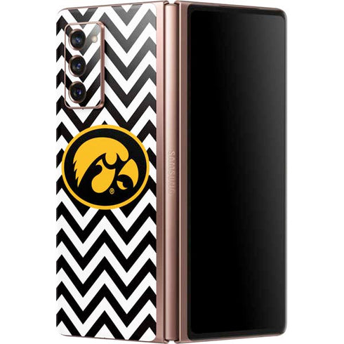 University of Iowa Hawkeyes Chevron Print Galaxy Z Fold2 5G Skin