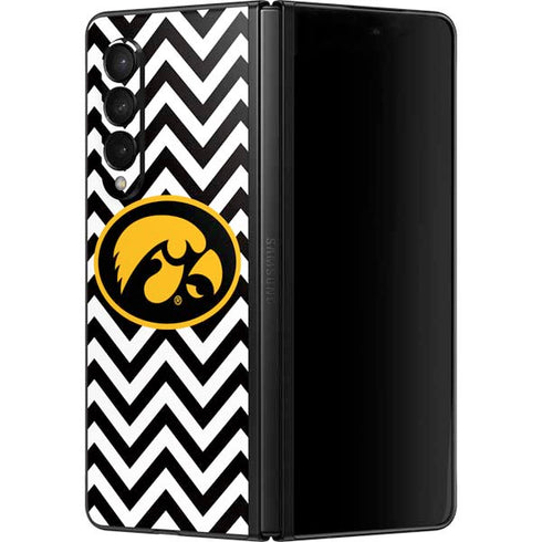 University of Iowa Hawkeyes Chevron Print Galaxy Z Fold3 5G Skin