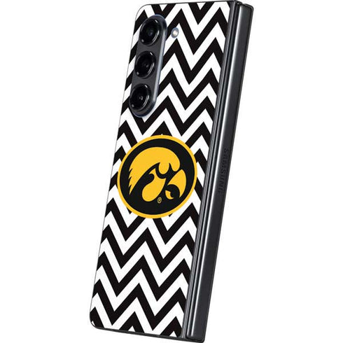 University of Iowa Hawkeyes Chevron Print Galaxy Z Fold5 5G Skin